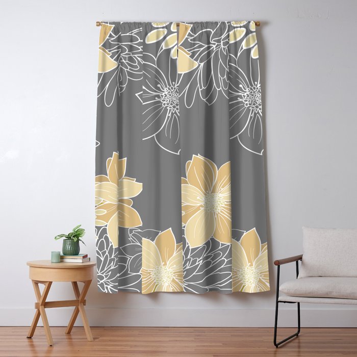 Livia Floral Print Window Curtain Gallery Image 5