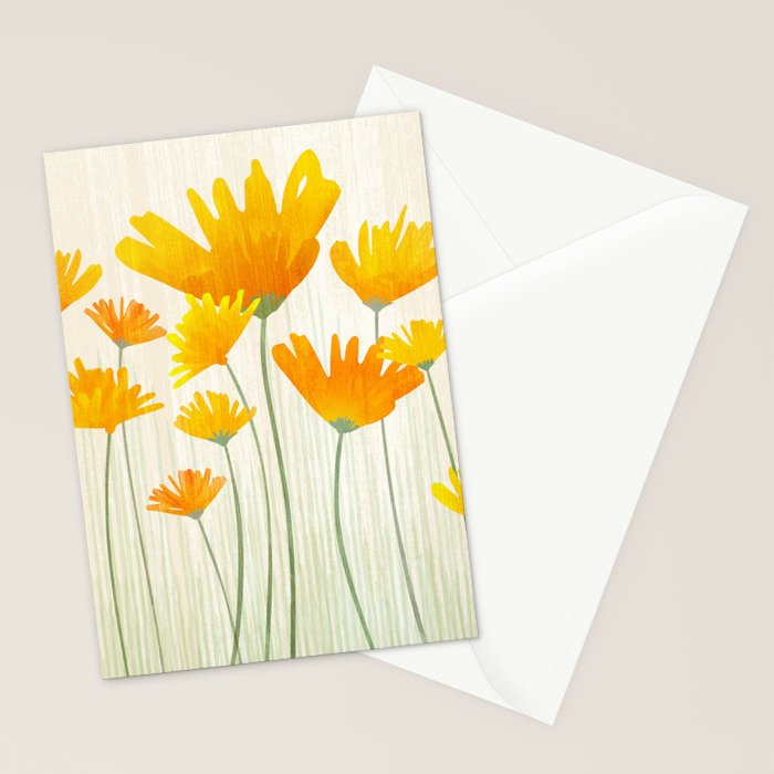 Golden Poppy Field Stationery Card Gallery Image 2
