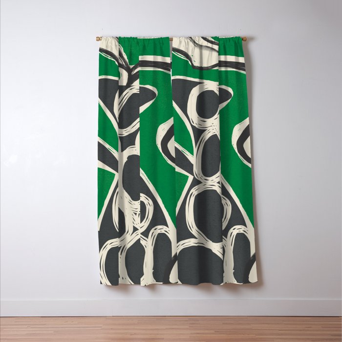 Abstract Botany 4 Window Curtain Gallery Image 3
