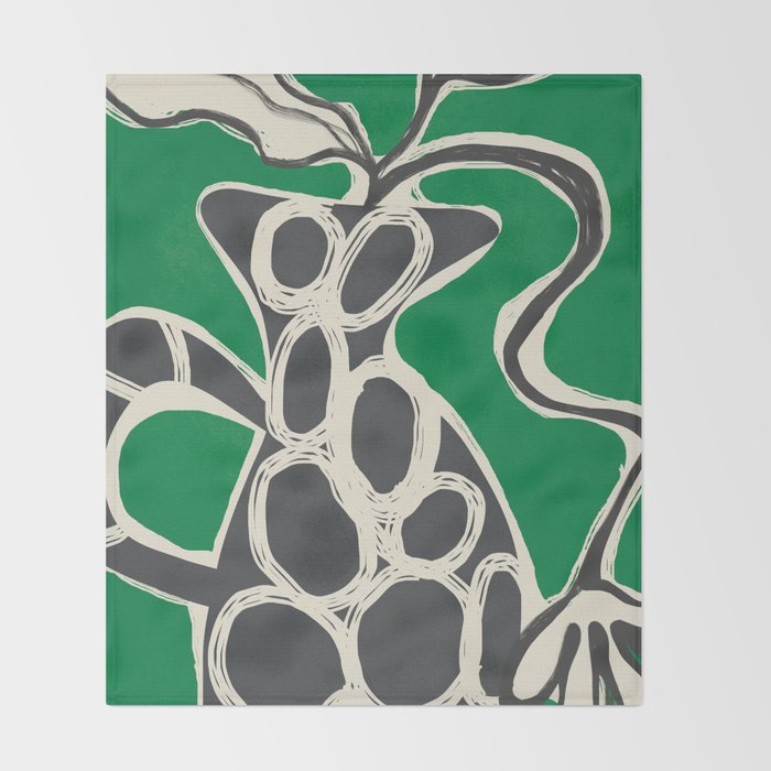 Abstract Botany 4 Throw Blanket Gallery Image 2