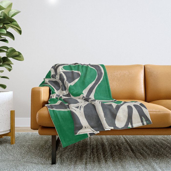 Abstract Botany 4 Throw Blanket Gallery Image 1