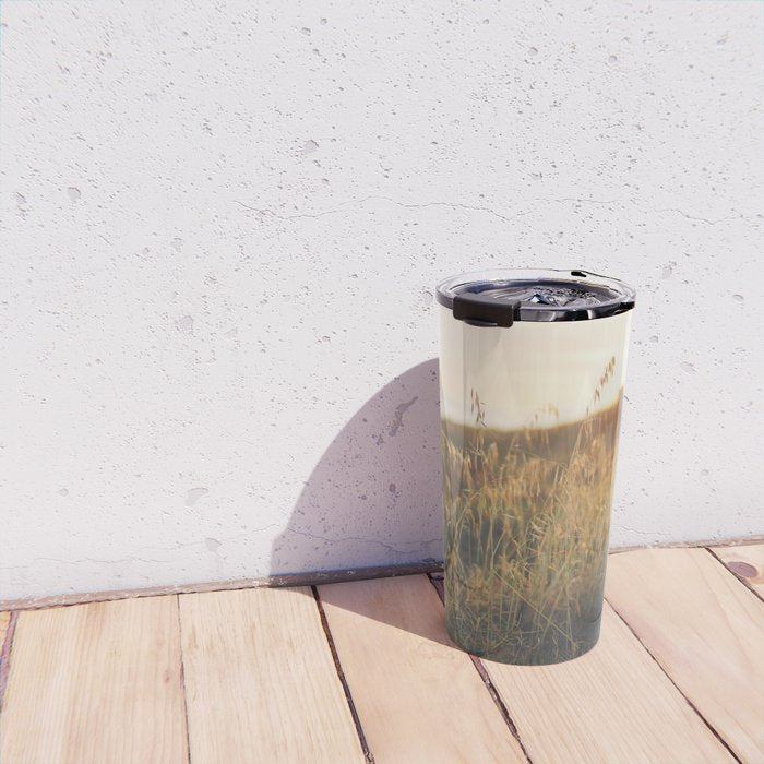 Golden - Beach vegetation at sunset - Botanic, nature and golden light Travel Mug Gallery Image 4