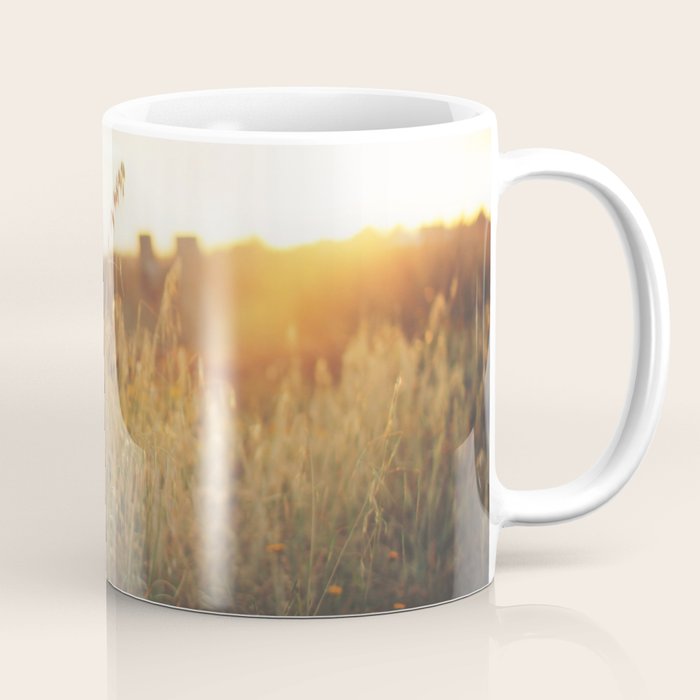 Golden - Beach vegetation at sunset - Botanic, nature and golden light Coffee Mug Gallery Image 1