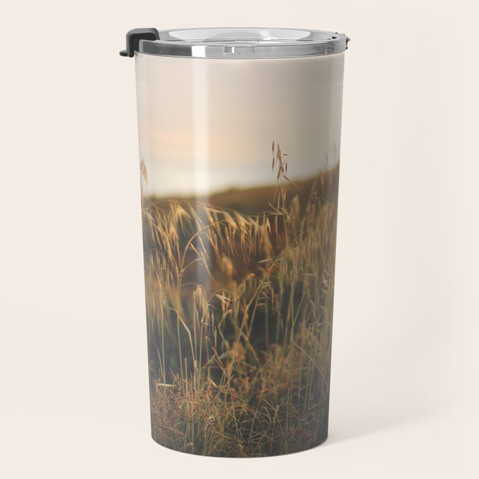Golden - Beach vegetation at sunset - Botanic, nature and golden light Travel Mug Gallery Image 3