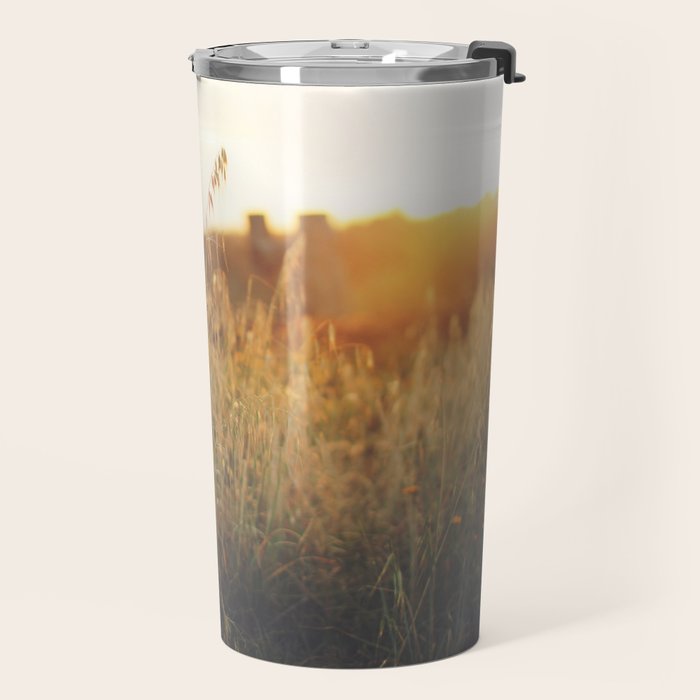 Golden - Beach vegetation at sunset - Botanic, nature and golden light Travel Mug Gallery Image 2