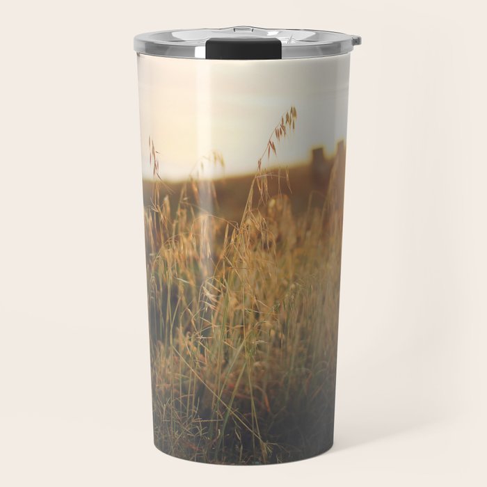 Golden - Beach vegetation at sunset - Botanic, nature and golden light Travel Mug Gallery Image 1