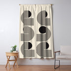 Abstraction_BLACK_LINE_DOT_POP_ART_Minimalism_004D Window Curtain Gallery Image 5