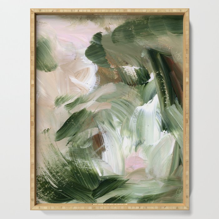 Sage green and beige vol.4.1 Serving Tray Gallery Image 1