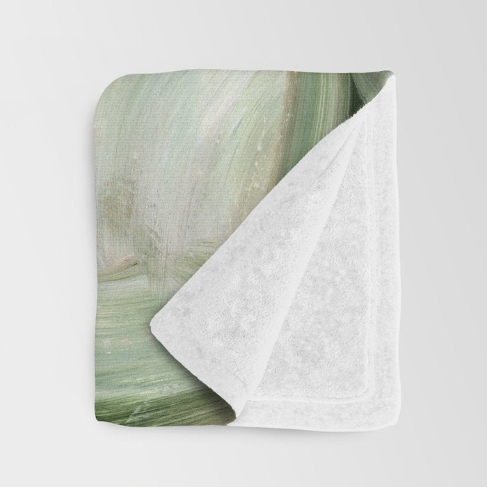 Sage green and beige vol.4.1 Throw Blanket Gallery Image 3