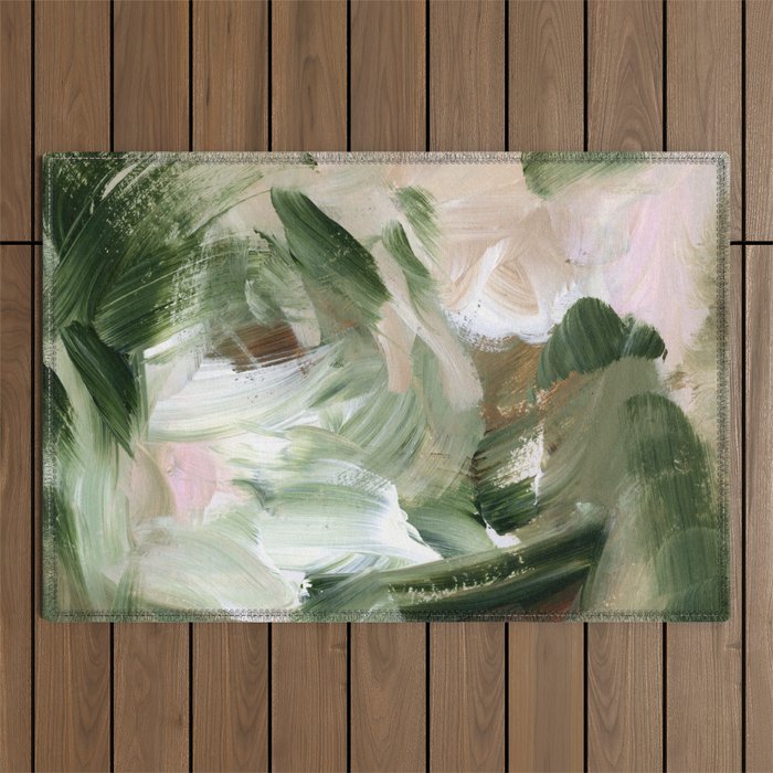 Sage green and beige vol.4.1 Outdoor Rug Gallery Image 1