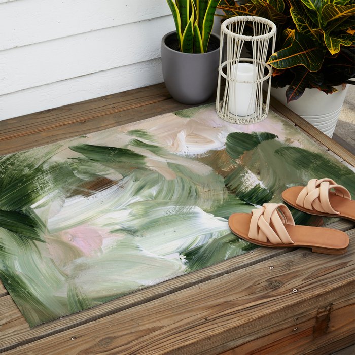 Sage green and beige vol.4.1 Outdoor Rug Gallery Image 2