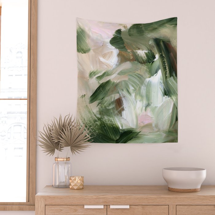 Sage green and beige vol.4.1 Wall Tapestry Gallery Image 2
