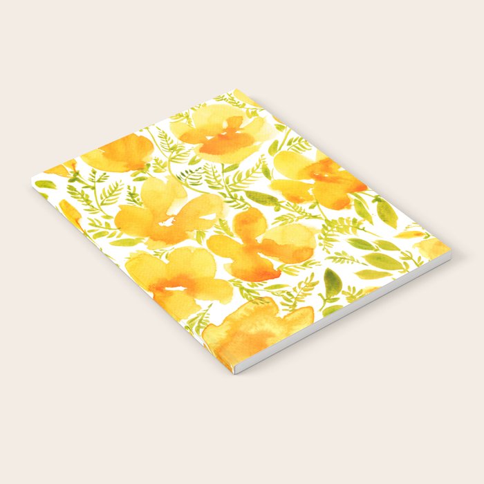 Watercolor California poppies (Quad set, #2) Notebook Gallery Image 2