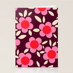 Pink and Maroon Flowers Pop Stationery Card Gallery Image 2