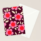 Pink and Maroon Flowers Pop Stationery Card Gallery Image 2