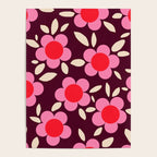 Pink and Maroon Flowers Pop Poster Gallery Image 4