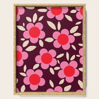 Pink and Maroon Flowers Pop Serving Tray Gallery Image 1