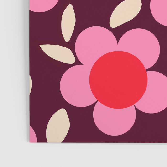 Pink and Maroon Flowers Pop Poster Gallery Image 3