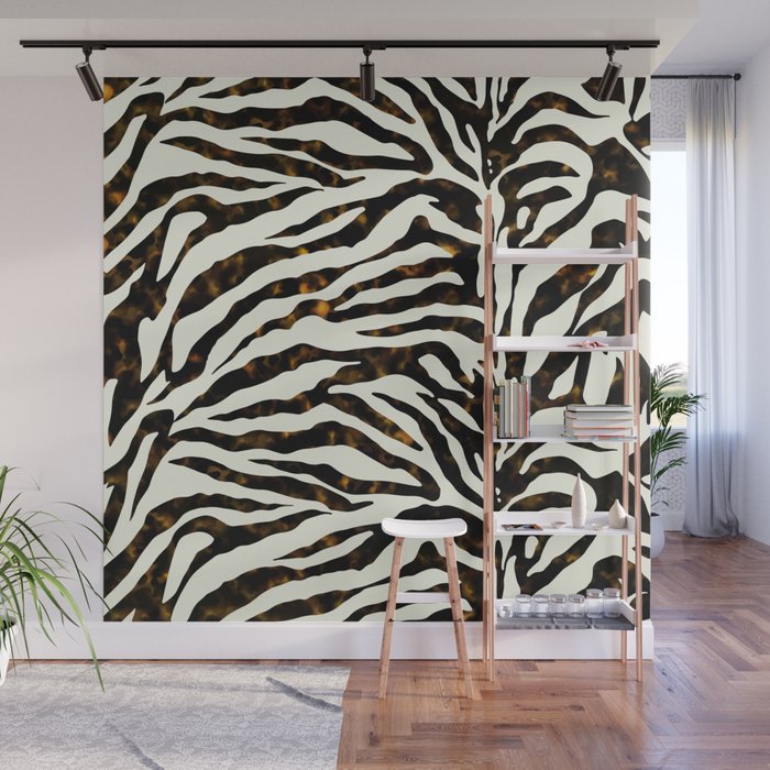Tortoiseshell Zebra Wall Mural Gallery Image 1