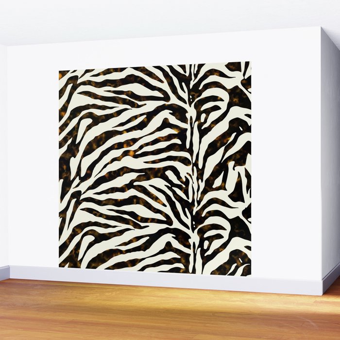 Tortoiseshell Zebra Wall Mural Gallery Image 2