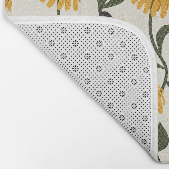 coneflowers - cream Bath Mat Gallery Image 2