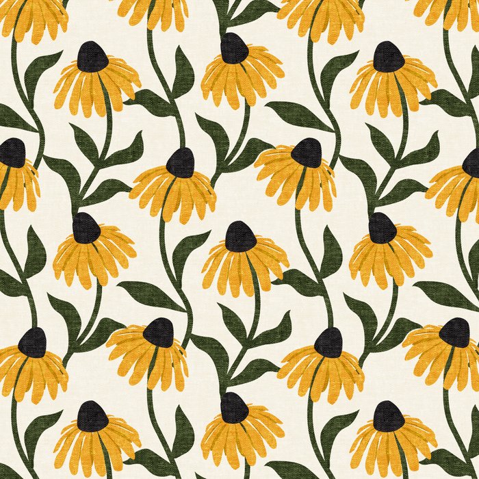 coneflowers - cream Coffee Mug Gallery Image 2