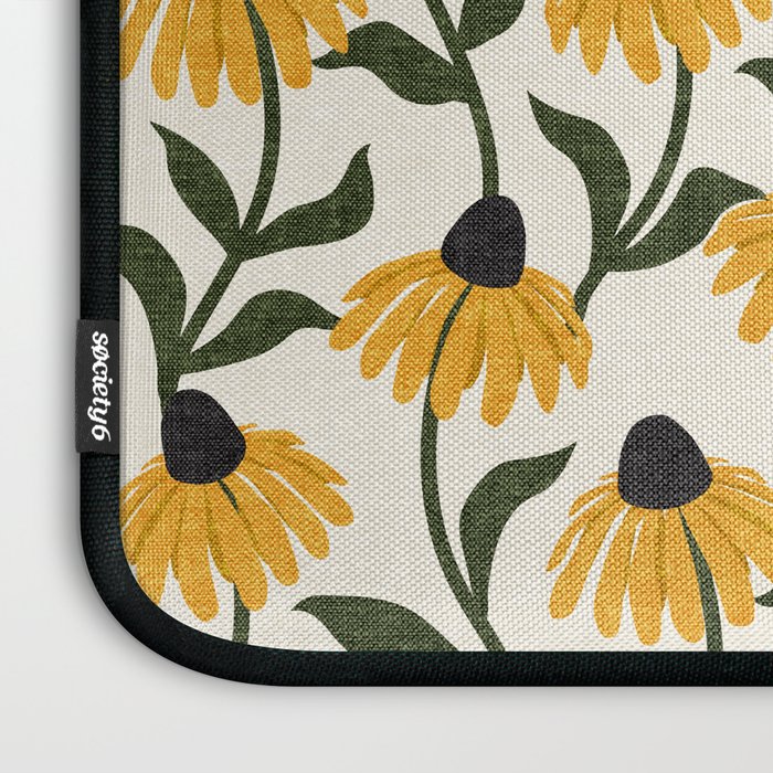 coneflowers - cream Laptop Sleeve Gallery Image 3