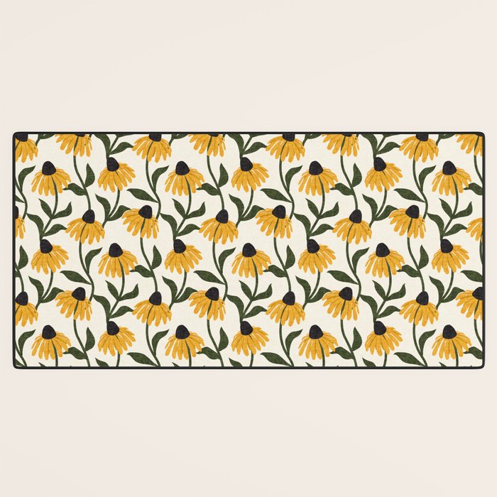 coneflowers - cream Desk Mat Gallery Image 3