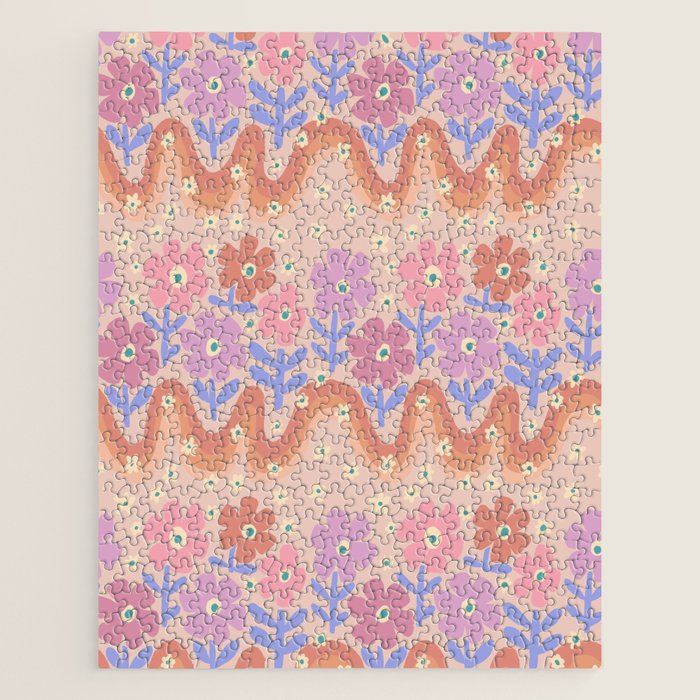 70s Retro Floral vibe Jigsaw Puzzle Gallery Image 1