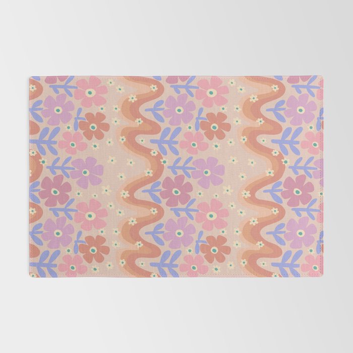 70s Retro Floral vibe Rug Gallery Image 2
