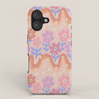 70s Retro Floral vibe iPhone Case Gallery Image 1