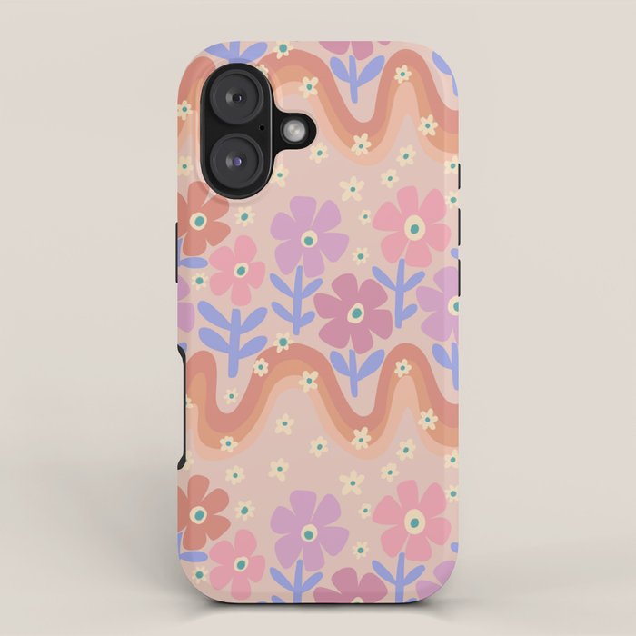 70s Retro Floral vibe iPhone Case Gallery Image 1