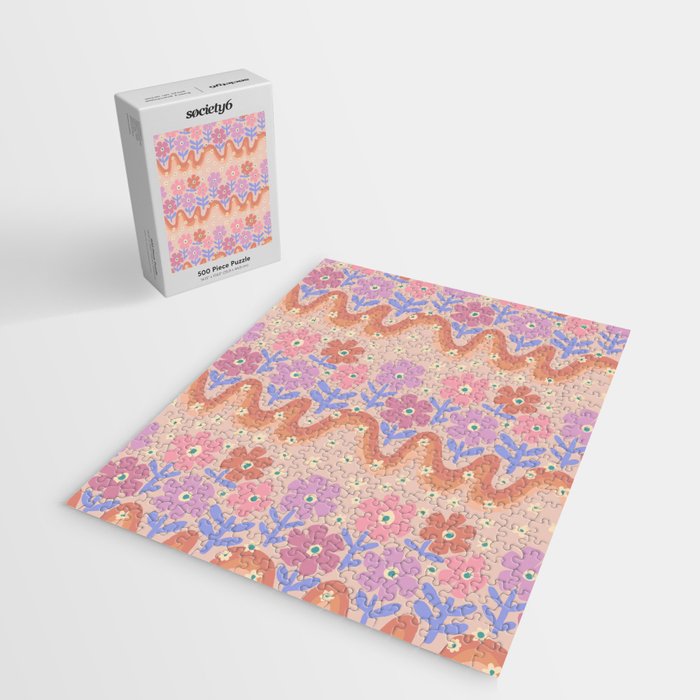 70s Retro Floral vibe Jigsaw Puzzle Gallery Image 2
