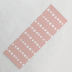 Spotted Mudcloth, Pink and White, Boho Prints Yoga Mat Gallery Image 1
