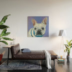 French Bulldog Oil Painting Portrait Wood Wall Art Gallery Image 2