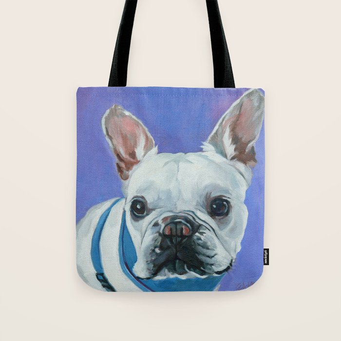 French Bulldog Oil Painting Portrait Tote Bag Gallery Image 1