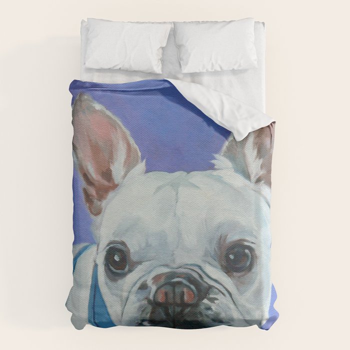 French Bulldog Oil Painting Portrait Duvet Cover Gallery Image 6