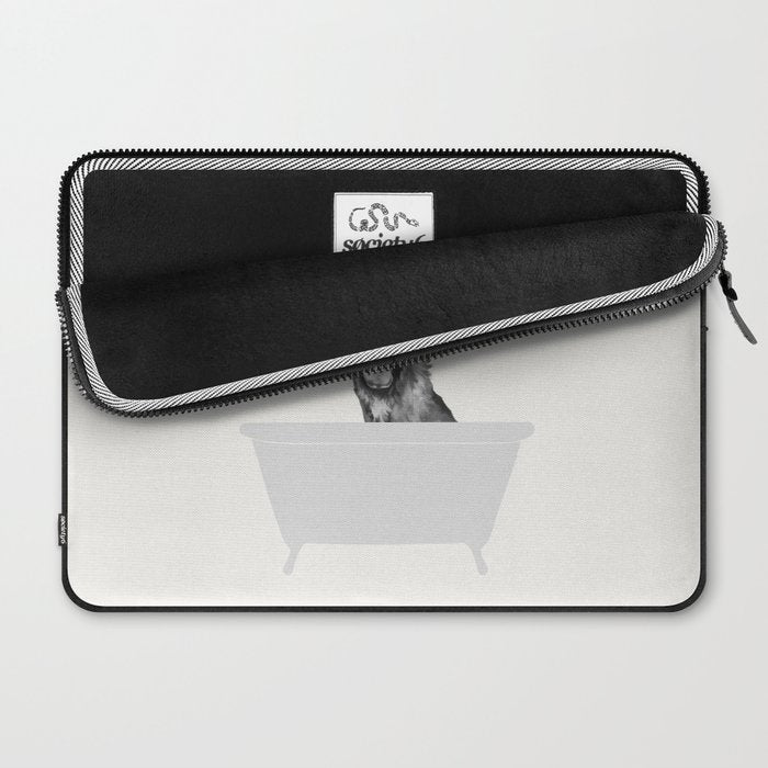 Vintage Moose in Bathtub Laptop Sleeve Gallery Image 2