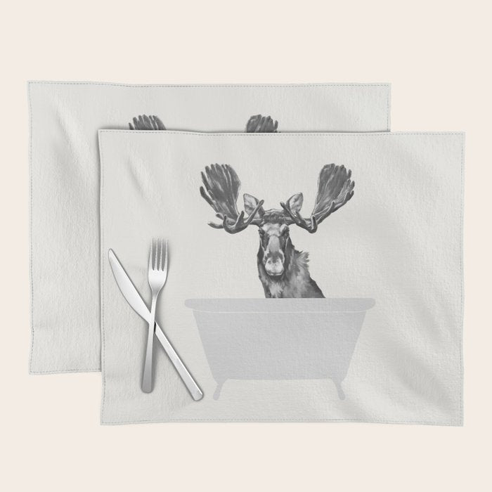 Vintage Moose in Bathtub Placemat Gallery Image 1