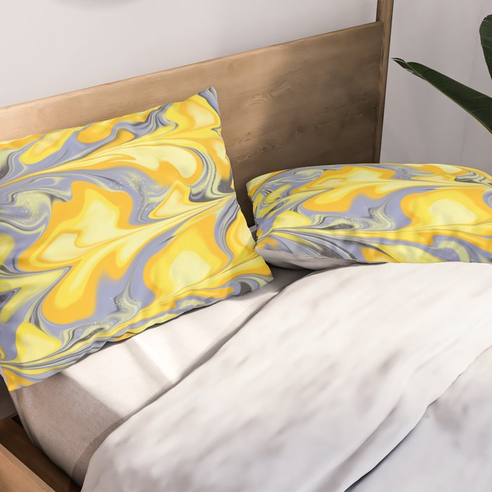 Citrus Lavender Getgel Marble Pillow Sham Gallery Image 2