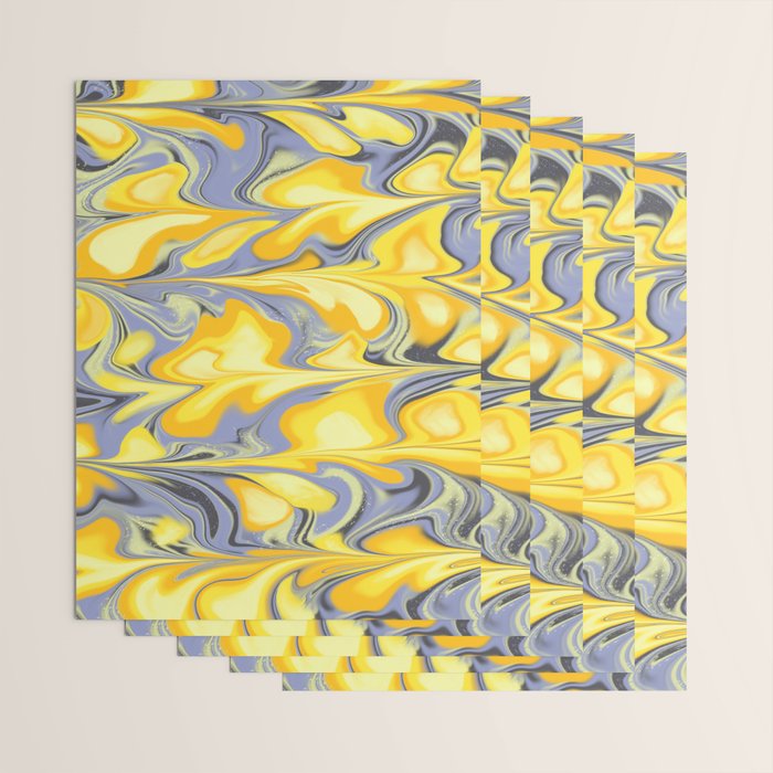 Citrus Lavender Getgel Marble Wrapping Paper Gallery Image 3