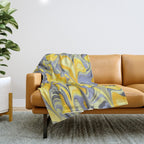 Citrus Lavender Getgel Marble Throw Blanket Gallery Image 1