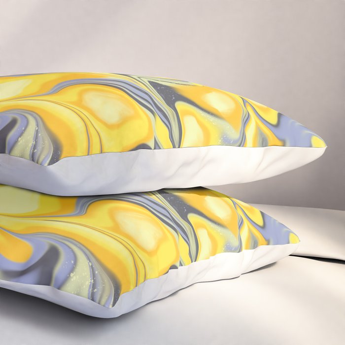 Citrus Lavender Getgel Marble Pillow Sham Gallery Image 3
