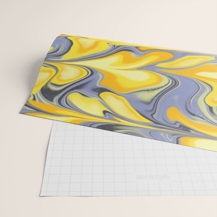 Citrus Lavender Getgel Marble Wrapping Paper Gallery Image 2