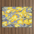 Citrus Lavender Getgel Marble Outdoor Rug Gallery Image 1