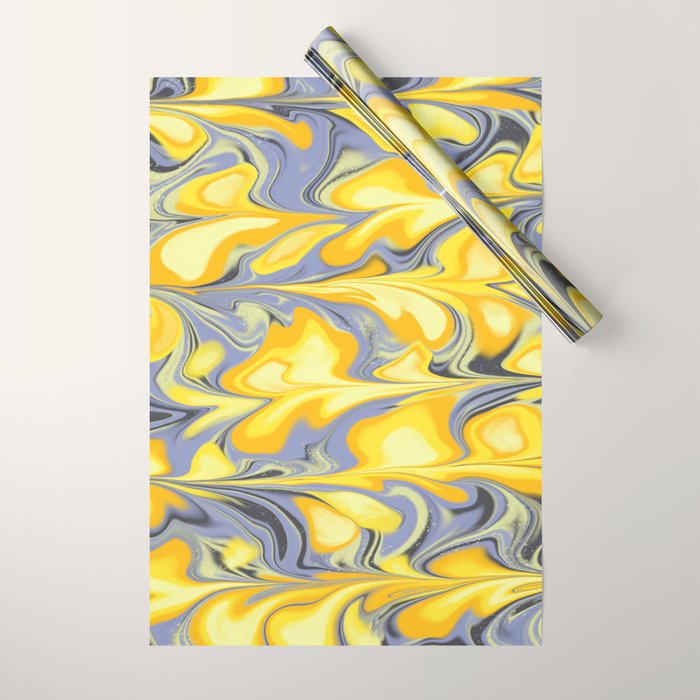 Citrus Lavender Getgel Marble Wrapping Paper Gallery Image 1