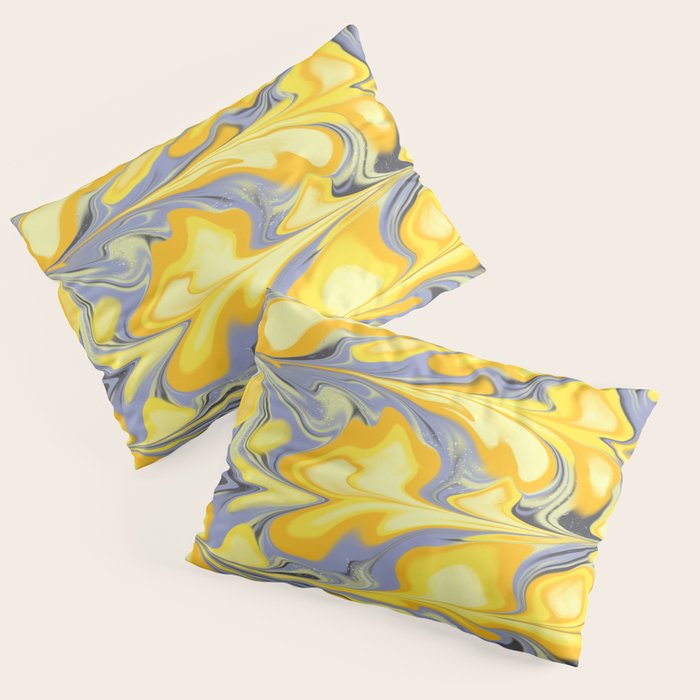 Citrus Lavender Getgel Marble Pillow Sham Gallery Image 3