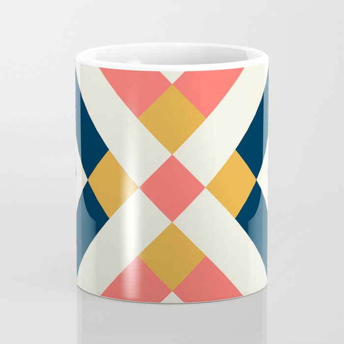 Bold Geometric Quilt Block Coffee Mug Gallery Image 4