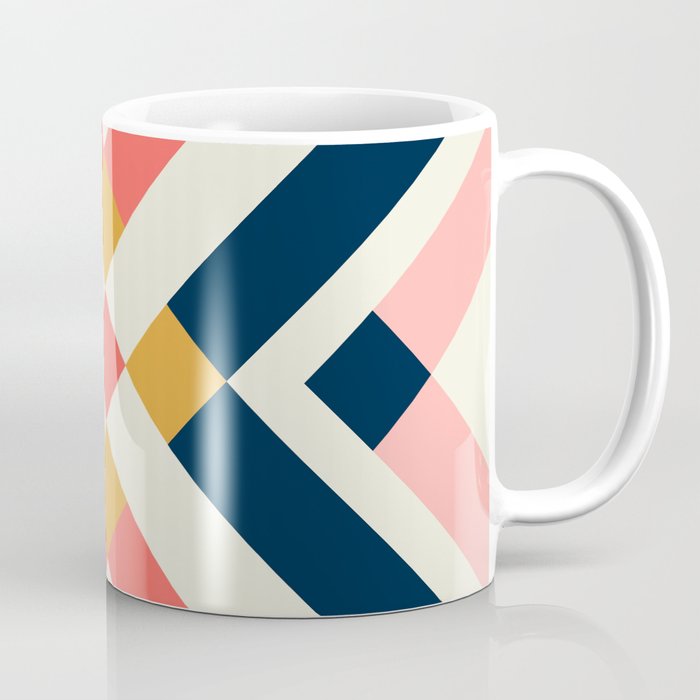 Bold Geometric Quilt Block Coffee Mug Gallery Image 1
