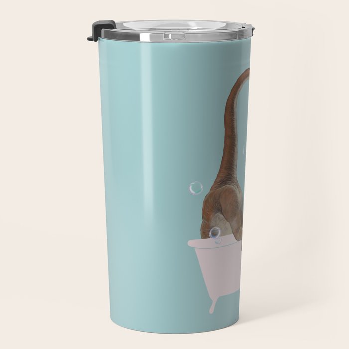 Brachiosaurus in Bathtub Travel Mug Gallery Image 3